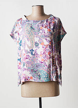 Blouse col rond manches courtes violet RIVER WOODS femme