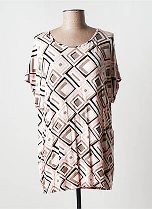 Tunique manches courtes tissage jersey rose JENSEN femme