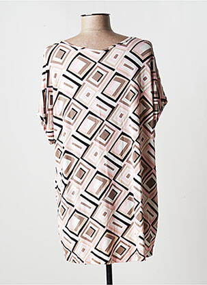 Tunique manches courtes tissage jersey rose JENSEN femme