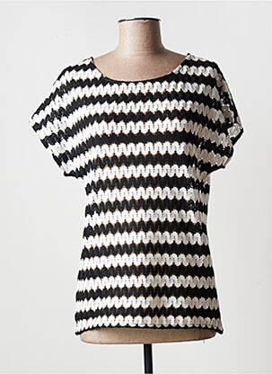 Top manches courtes manches courtes noir ANNA SCOTT femme
