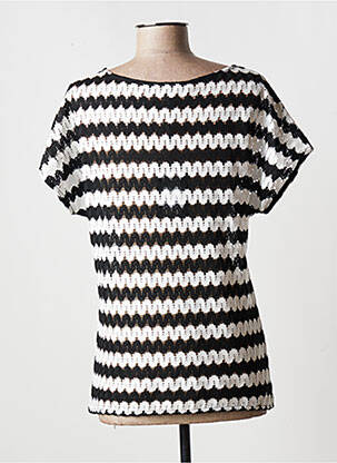 Top manches courtes manches courtes noir ANNA SCOTT femme