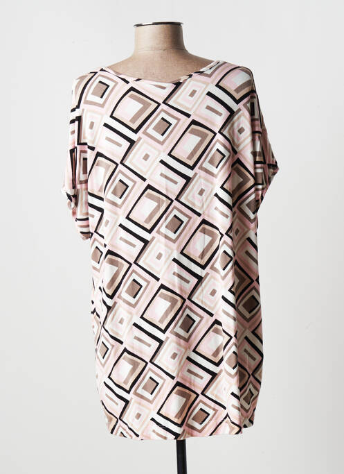 Tunique manches courtes rose JENSEN pour femme