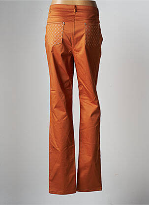 Pantalon slim tissage popeline taille normale orange GREGORY PAT femme