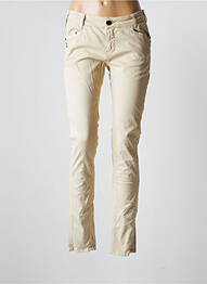 Pantalon slim taille basse taille basse beige ANNA SCOTT femme