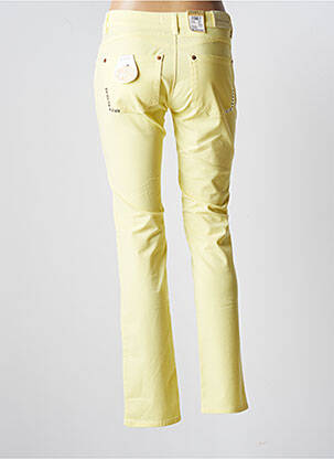Pantalon slim tissage popeline taille normale jaune ZERRES femme