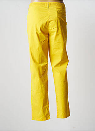 Pantalon chino tissage popeline taille normale jaune ONE STEP femme