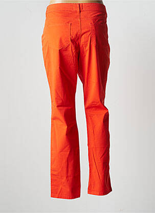 Pantalon slim tissage popeline taille normale orange ONE STEP femme