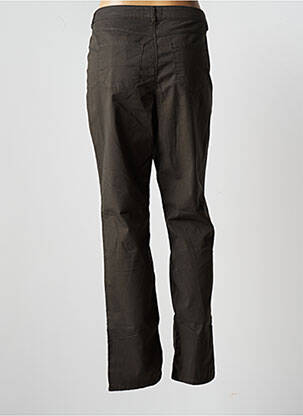 Pantalon slim tissage popeline taille normale vert ONE STEP femme