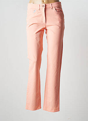 Pantalon slim tissage popeline taille normale rose ZERRES femme