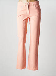 Pantalon slim tissage popeline taille normale rose ZERRES femme