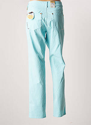 Pantalon slim tissage popeline taille normale bleu ZERRES femme