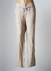 Pantalon droit beige IMITZ pour femme seconde vue