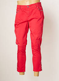 Pantalon 7/8 stretch taille normale rouge COWEST femme