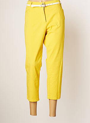 Pantacourt taille haute taille haute jaune BETTY BARCLAY femme