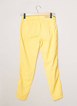 Pantalon 7/8 stretch taille normale jaune DENIM STUDIO femme