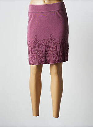 Jupe mi-longue coupe droite violet NOA NOA femme