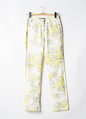 Pantalon droit stretch taille normale jaune SANDWICH femme