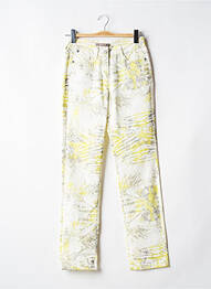 Pantalon droit stretch taille normale jaune SANDWICH femme