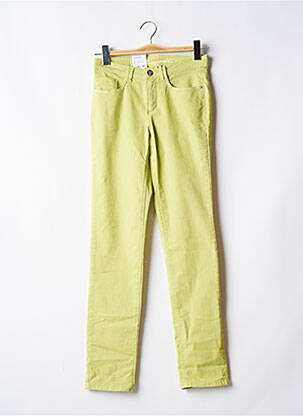 Pantalon slim tissage popeline taille normale vert STARK femme