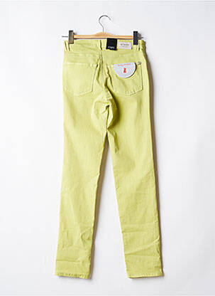 Pantalon slim tissage popeline taille normale vert STARK femme