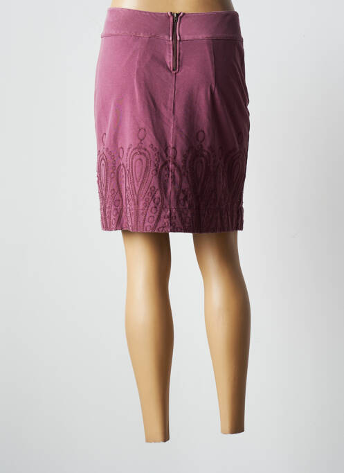 Jupe mi-longue coupe droite violet NOA NOA femme