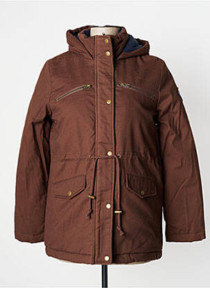 Manteau long a capuche a capuche marron BLANCHEPORTE homme