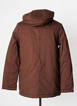 Manteau long a capuche a capuche marron BLANCHEPORTE homme