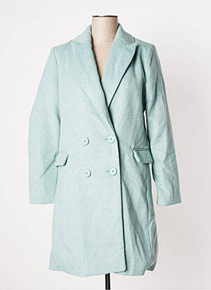 Manteau long coupe cintrée sans capuche vert CACHE CACHE femme