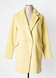 Manteau long coupe cintrée sans capuche jaune CACHE CACHE femme