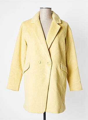 Manteau long coupe cintrée sans capuche jaune CACHE CACHE femme