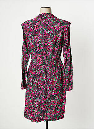 Robe mi-longue imprimé fleurs manches longues rose BONOBO femme