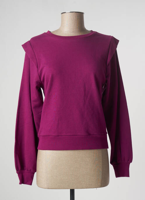 Sweat-shirt stretch manches longues violet CACHE CACHE femme