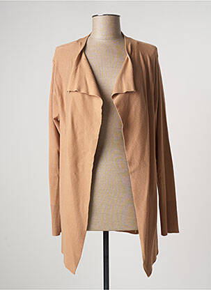Gilet manches longues col châle beige STOOKER femme