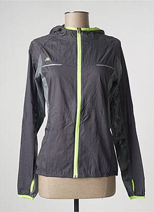 Coupe-vent manches longues a capuche gris KAPPA femme