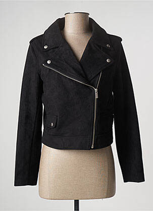 Veste simili cuir poches noir VICTORIO & LUCCHINO femme