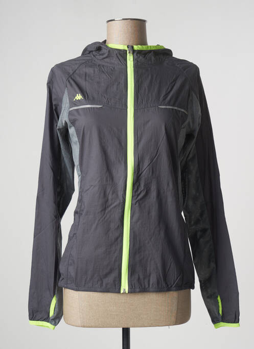 Coupe-vent manches longues a capuche gris KAPPA femme