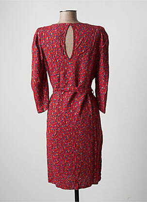 Robe mi-longue manches 3/4 manches 3/4 rouge BONOBO femme