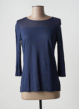 Top stretch manches 3/4 bleu ESPRIT femme