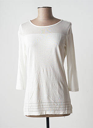 Top stretch manches 3/4 blanc ESPRIT femme