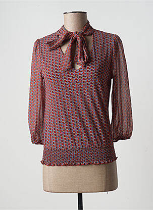 Blouse imprimé fantaisie manches 3/4 marron CACHE CACHE femme