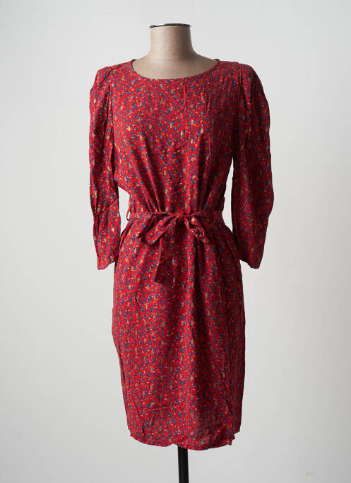 Robe mi-longue manches 3/4 manches 3/4 rouge BONOBO femme