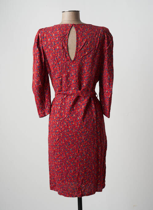 Robe mi-longue manches 3/4 manches 3/4 rouge BONOBO femme