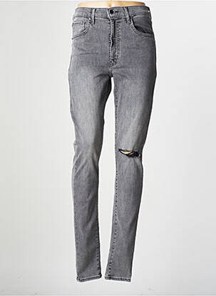 Jeans skinny effet usé délavé taille haute gris LEVI'S femme