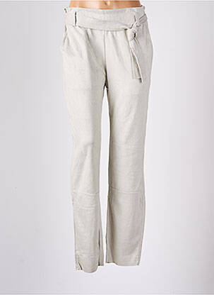Pantalon droit stretch taille haute gris SPARKZ femme