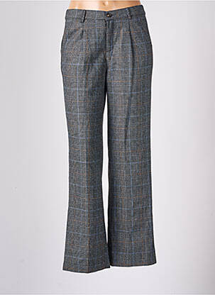 Pantalon droit fermeture zippée sous rabat boutonné taille normale gris SPARKZ femme