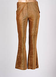 Pantalon flare stretch taille haute marron SPARKZ femme