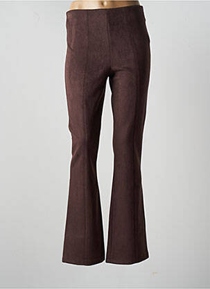 Pantalon flare stretch taille haute marron CACHE CACHE femme