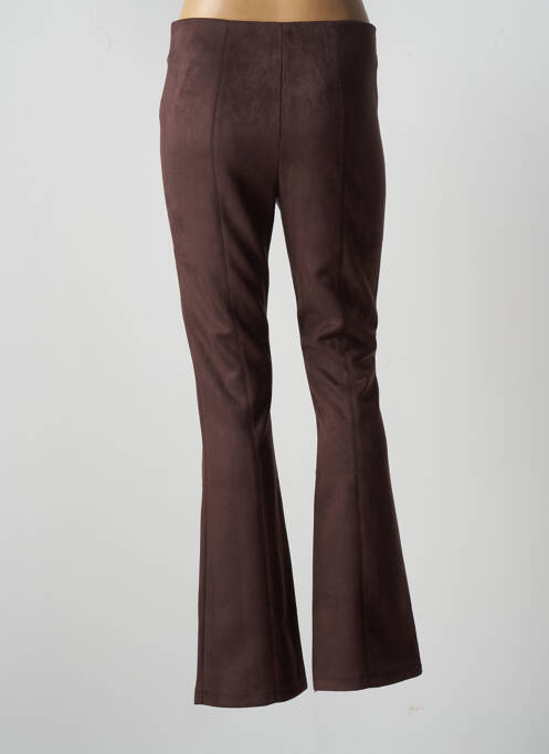 Pantalon flare stretch taille haute marron CACHE CACHE femme
