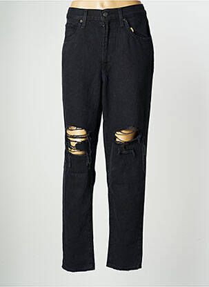 Jean coupe mom effet usé taille haute noir LEVI'S femme