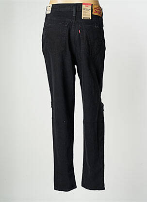 Jean coupe mom effet usé taille haute noir LEVI'S femme